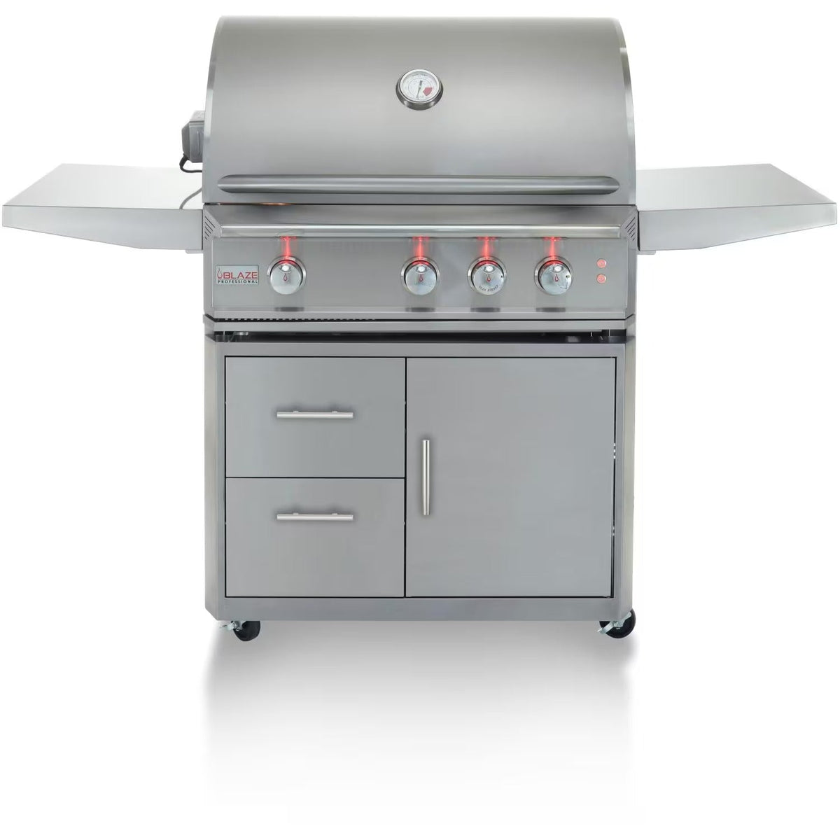 Blaze Professional LUX 34-Inch 3-Burner Freestanding Gas Grill With Rear Infrared Burner On Cart