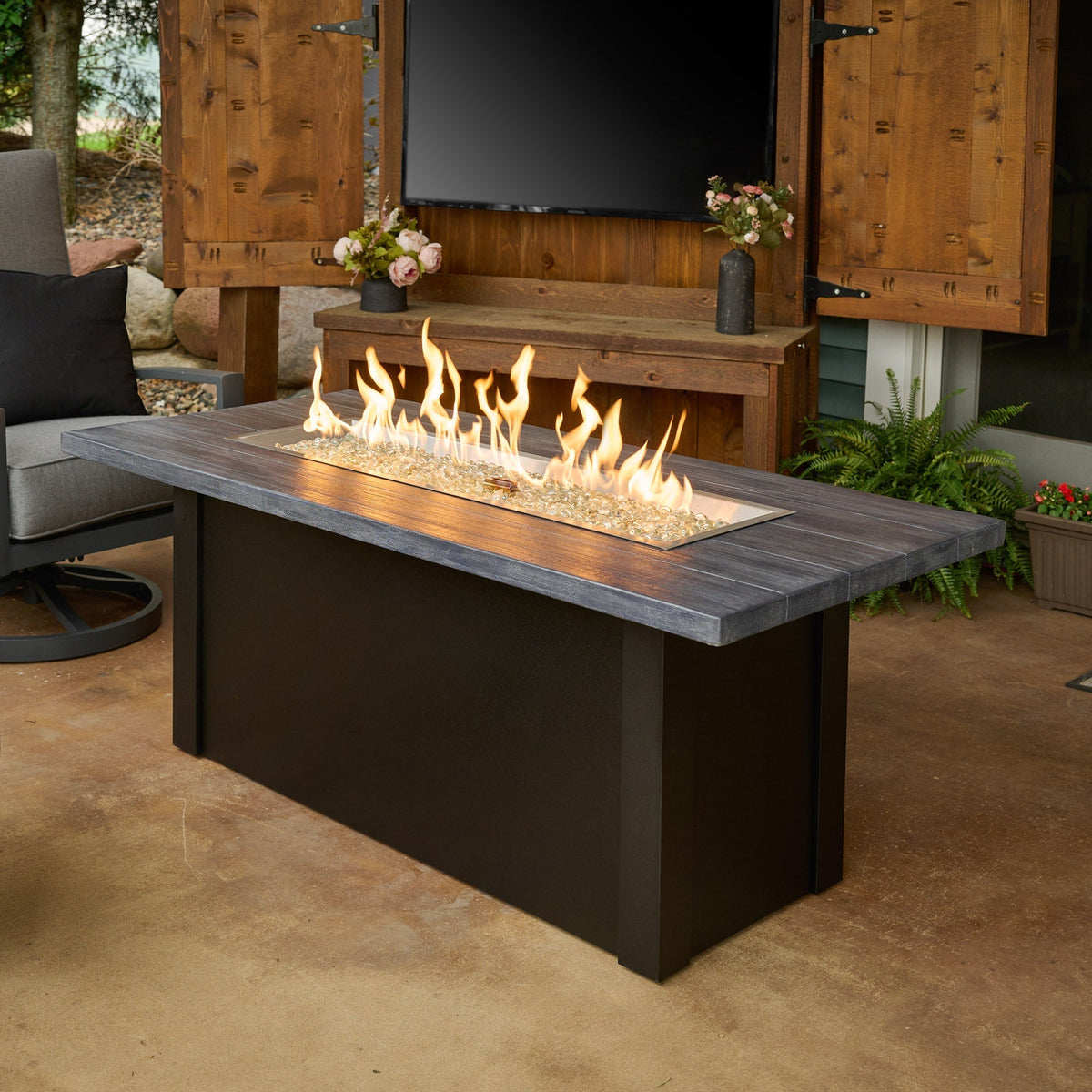 The Outdoor GreatRoom Havenwood Linear Gas Fire Pit Table 62" - view 55
