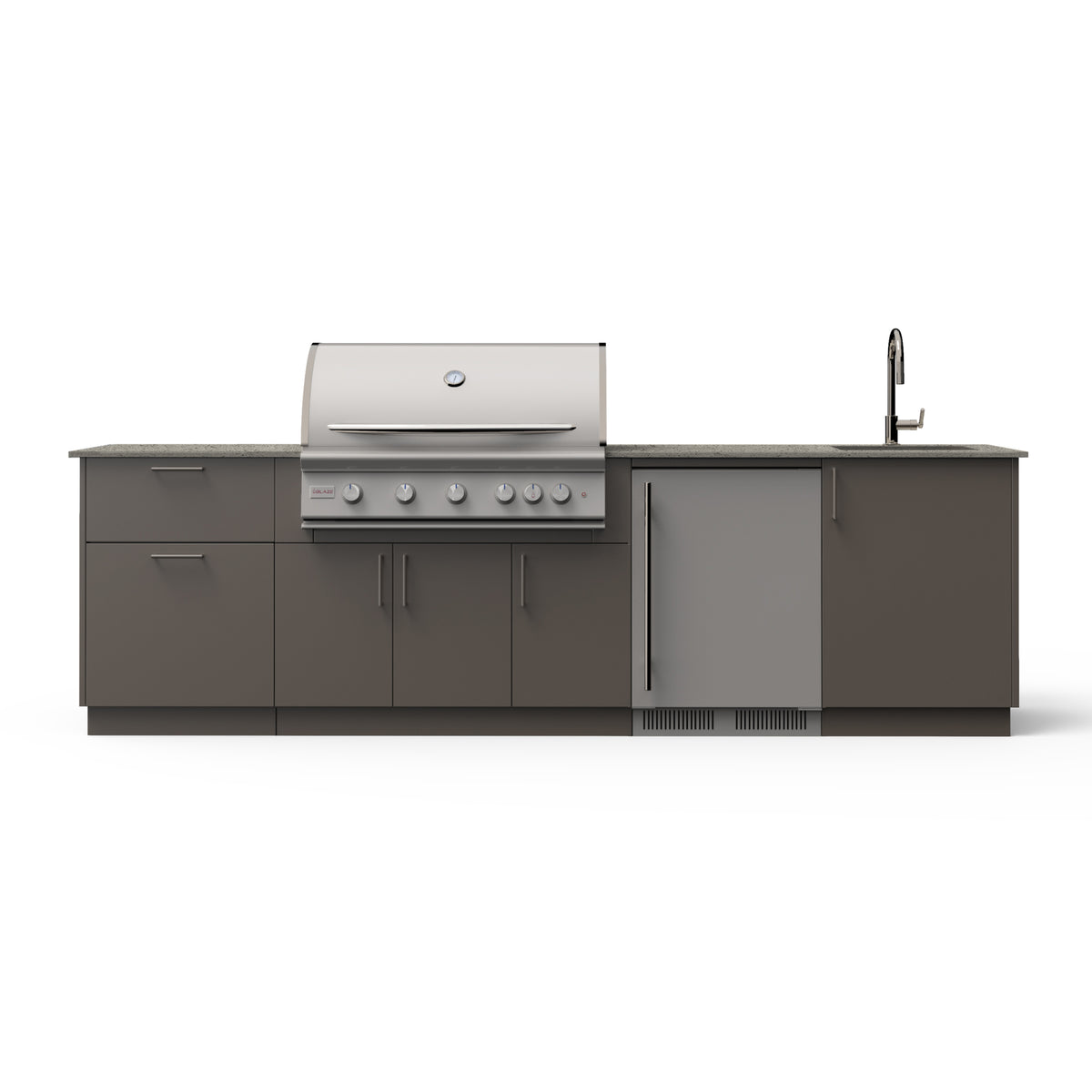 Blaze Golden Hour Outdoor Kitchen Island Back Plate – view 3