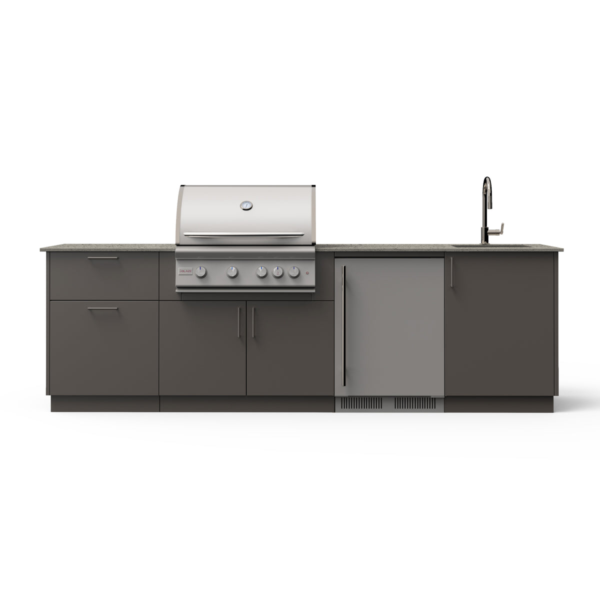 Blaze Golden Hour Outdoor Kitchen Island Back Plate – view 4