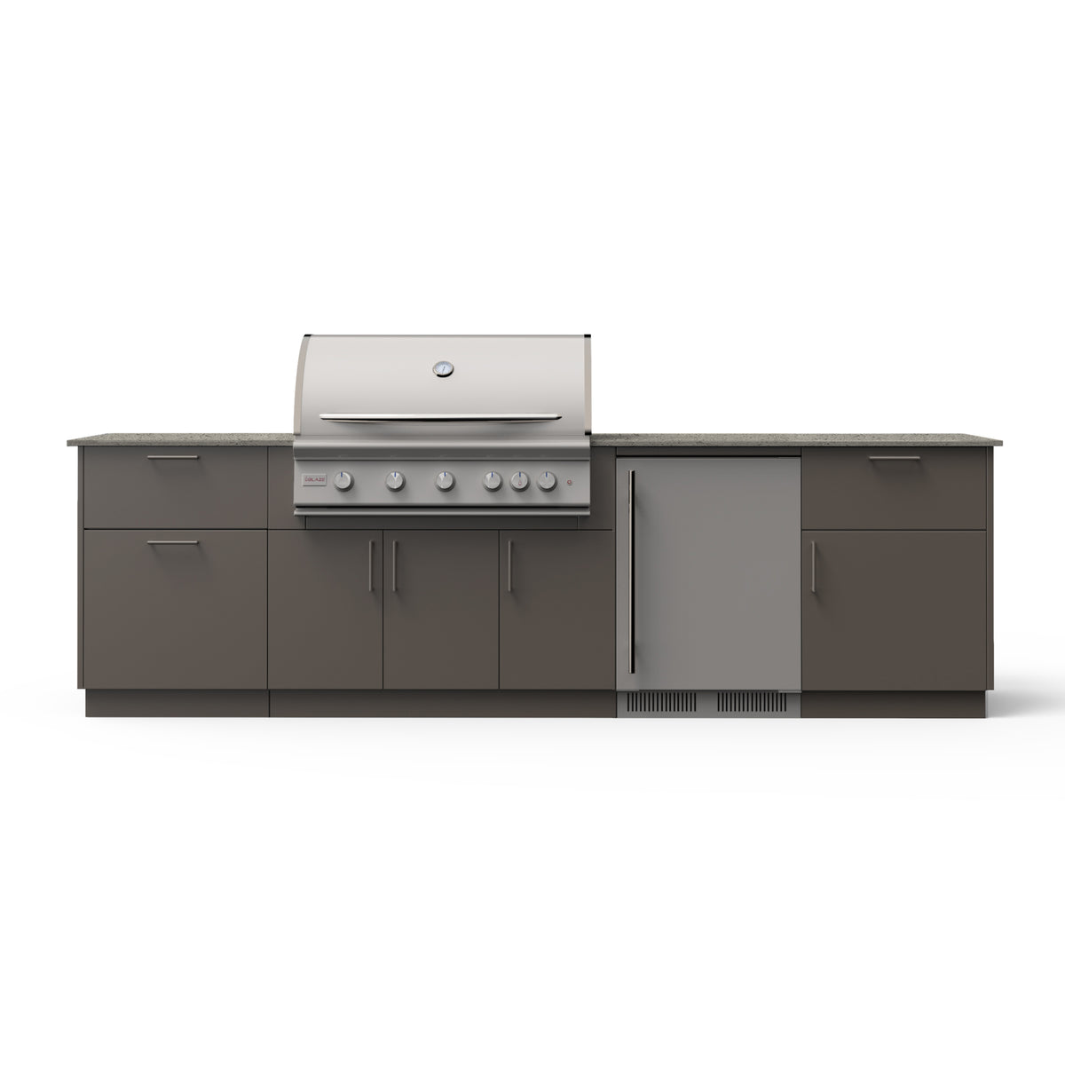 Blaze Morning Glow Outdoor Kitchen Island Back Plate – view 3
