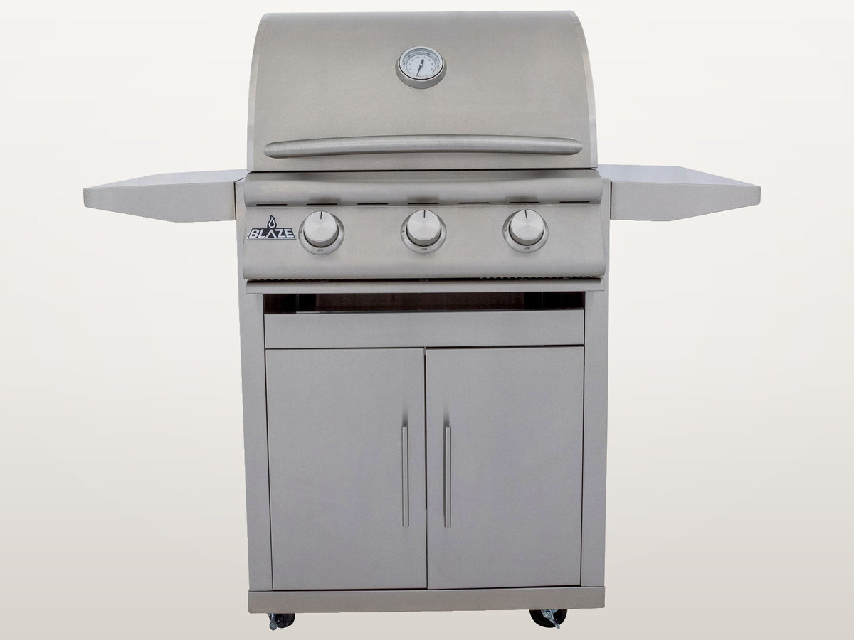 Blaze BCM 25-Inch 3-Burner Freestanding Natural Gas Grill On Cart