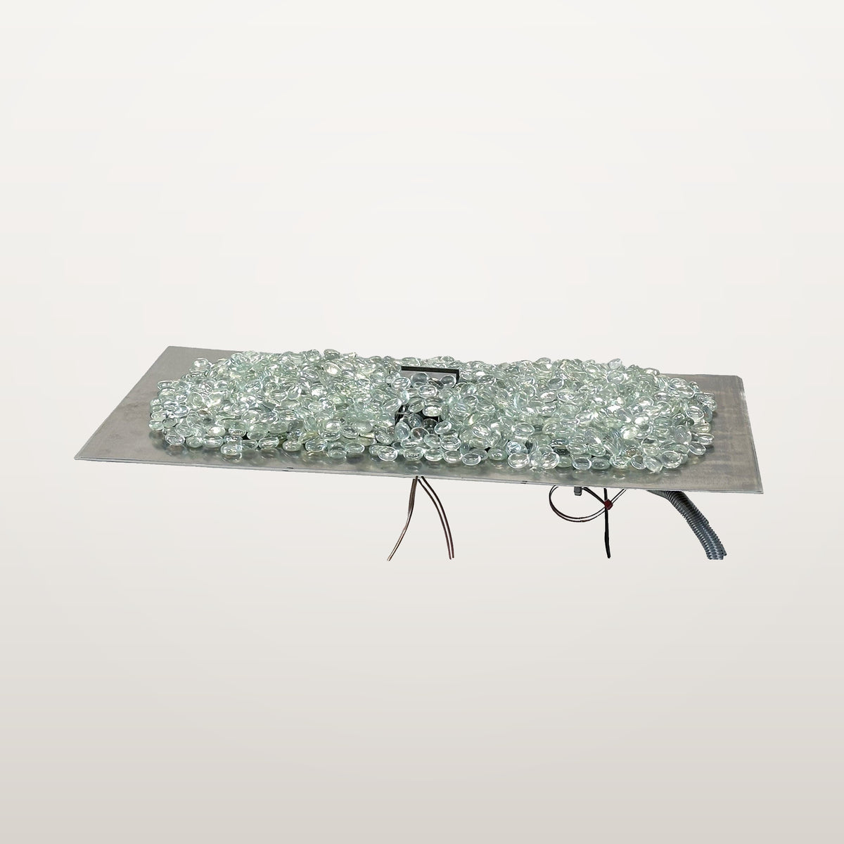 The Outdoor GreatRoom Crystal Fire Plus Linear Gas Burner Insert and Plate Kit
