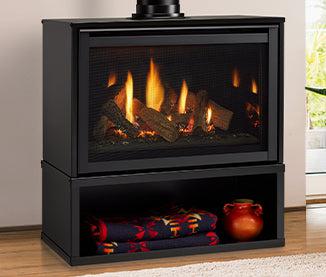 Majestic Steel cabinet with pedestal base for use with 30" gas inserts (CK-30)