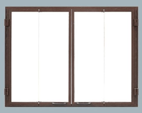 Majestic Glass bi-fold door, black for Ashland 36" and Biltmore 42" (DFG4036BK)