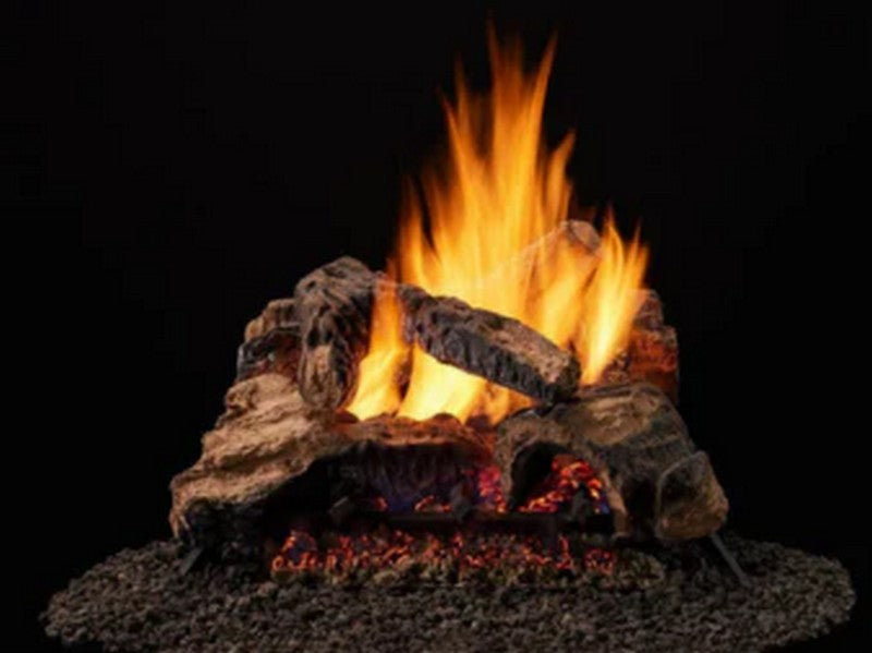 Majestic 4-piece Fiber Ceramic log set for use with 18/24" Radiant Burner (DUZY2LS-18-24)