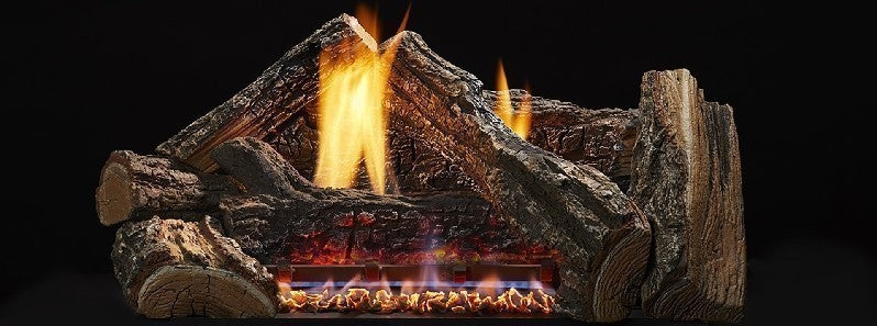 Monessen 18" Burncrete Hybrid 7 pc Dynamo Log Set for Attribute 32" and Exacta 32" (DY18-H)