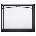 Majestic Manor arched overlap fit front with ClearVue mesh, Black (MANOR42BK)