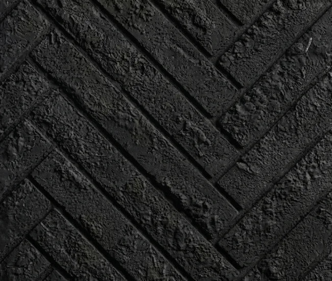 Outdoor Lifestyles 36" Courtyard Outdoor Fireplace, Black Herringbone Refractory for Courtyard 36" (ODCOUG-36BKHR)