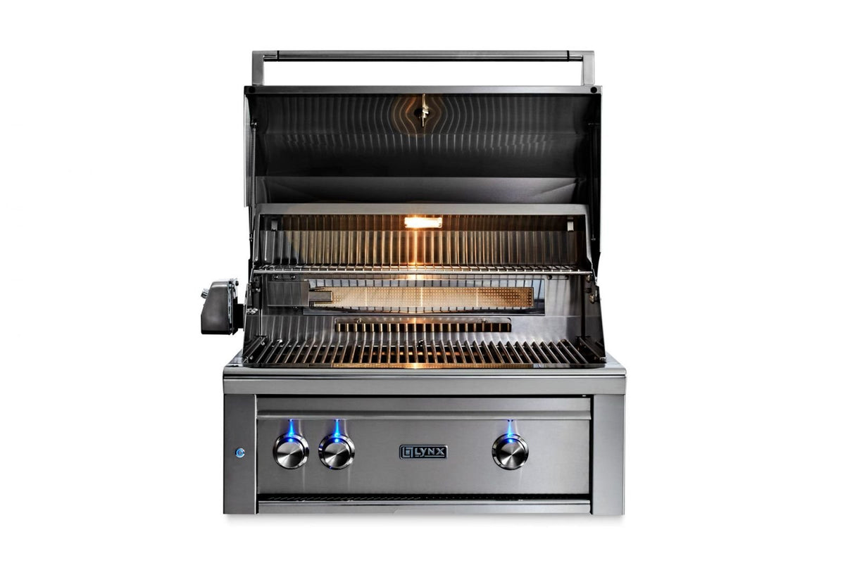 Lynx 30” Professional Built in Grill with 1 Trident Infrared Burner and 1 Ceramic Burner and Rotisserie (L30TR) – view 2