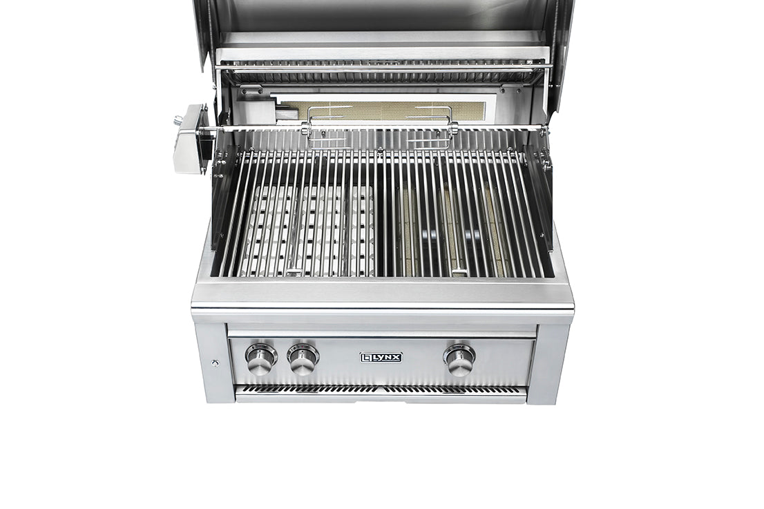 Lynx 30” Professional Built in Grill with 1 Trident Infrared Burner and 1 Ceramic Burner and Rotisserie (L30TR) – view 5