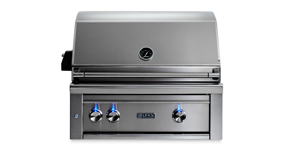 Lynx 30” Professional Built in Grill with 1 Trident Infrared Burner and 1 Ceramic Burner and Rotisserie (L30TR)
