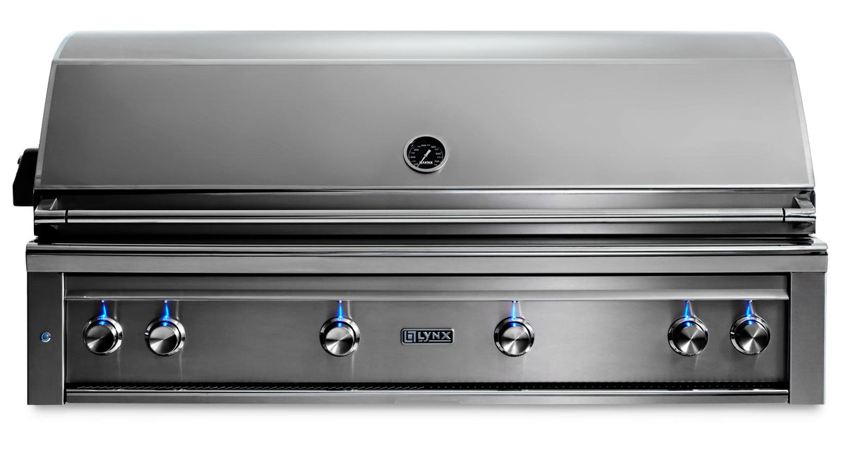 Lynx 54” Professional built-in grill with 1 trident infrared burner and 3 ceramic burners and rotisserie (L54TR)