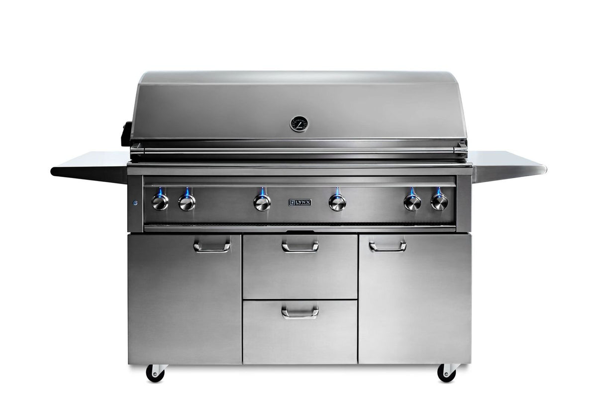 Lynx 54” Professional Freestanding grill with 1 trident infrared burner and 3 ceramic burners and rotisserie (L54TRF) – view 5