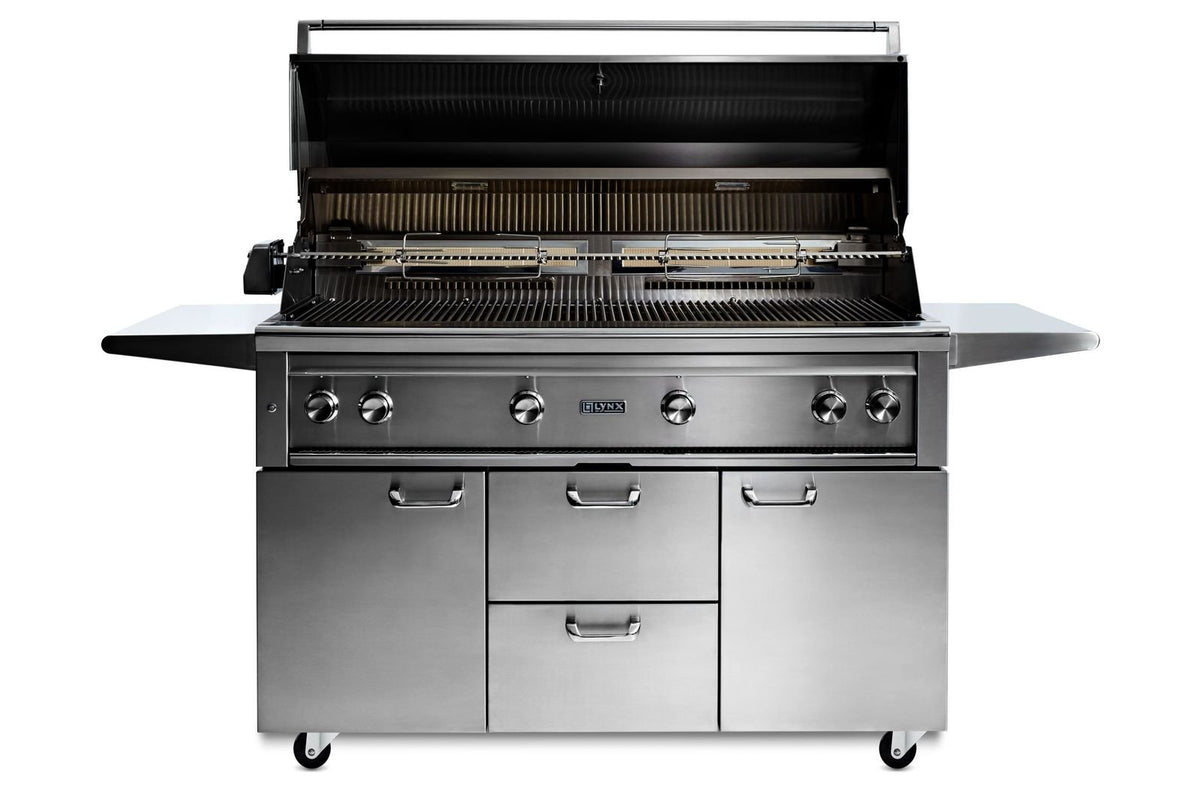 Lynx 54” Professional Freestanding grill with 1 trident infrared burner and 3 ceramic burners and rotisserie (L54TRF) – view 2