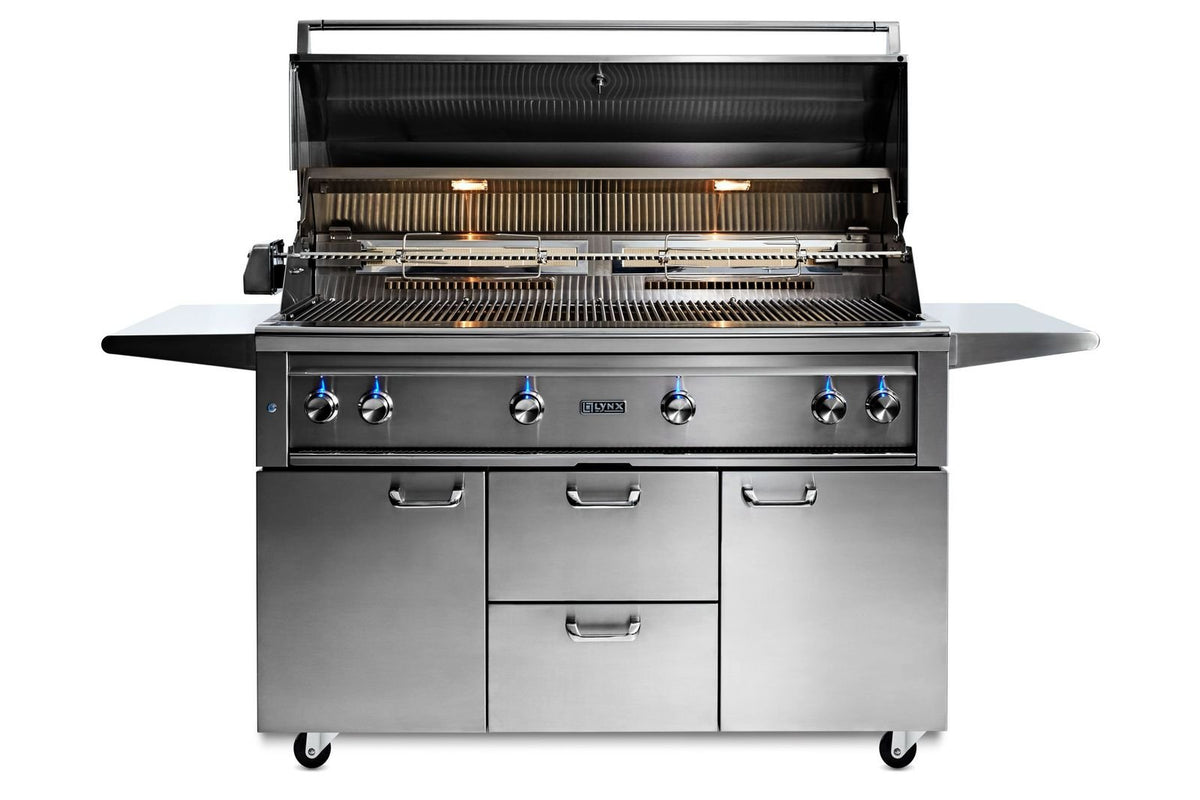Lynx 54” Professional Freestanding grill with 1 trident infrared burner and 3 ceramic burners and rotisserie (L54TRF) – view 7