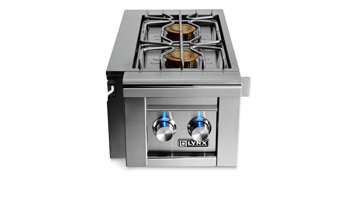 Lynx Professional Cart Mounted Double Side Burner (LCB2-3)