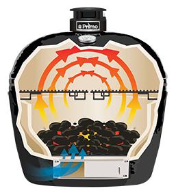 Primo Round Ceramic Kamado Grill – view 4