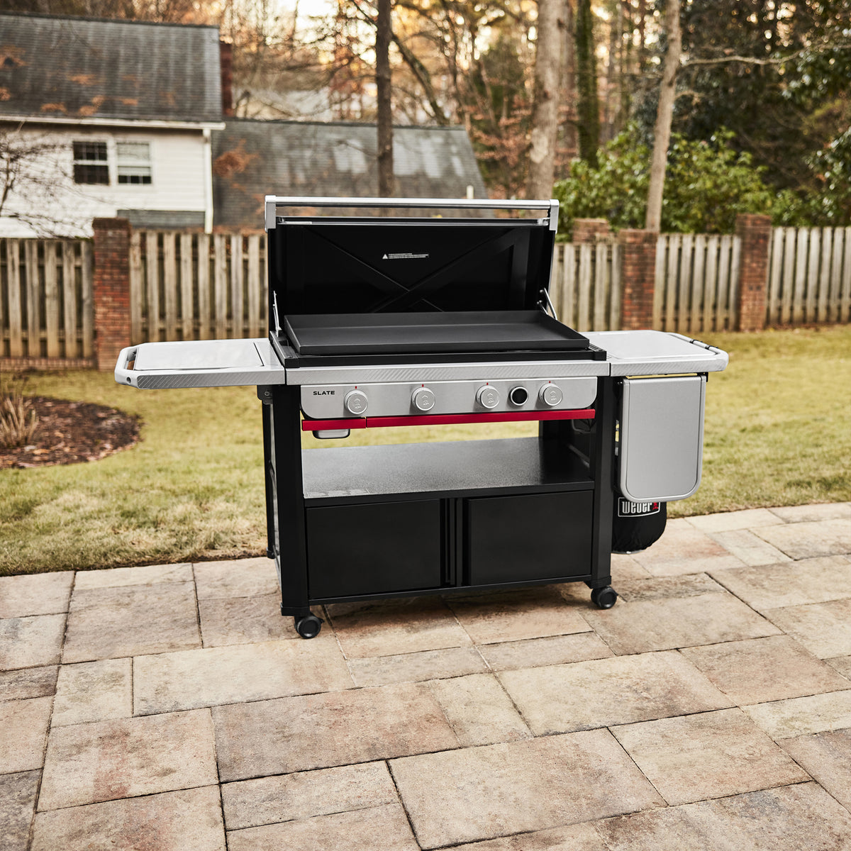 Weber Slate 36" Rust-Resistant Griddle with Flip-Up Side Table (Liquid Propane) – view 5