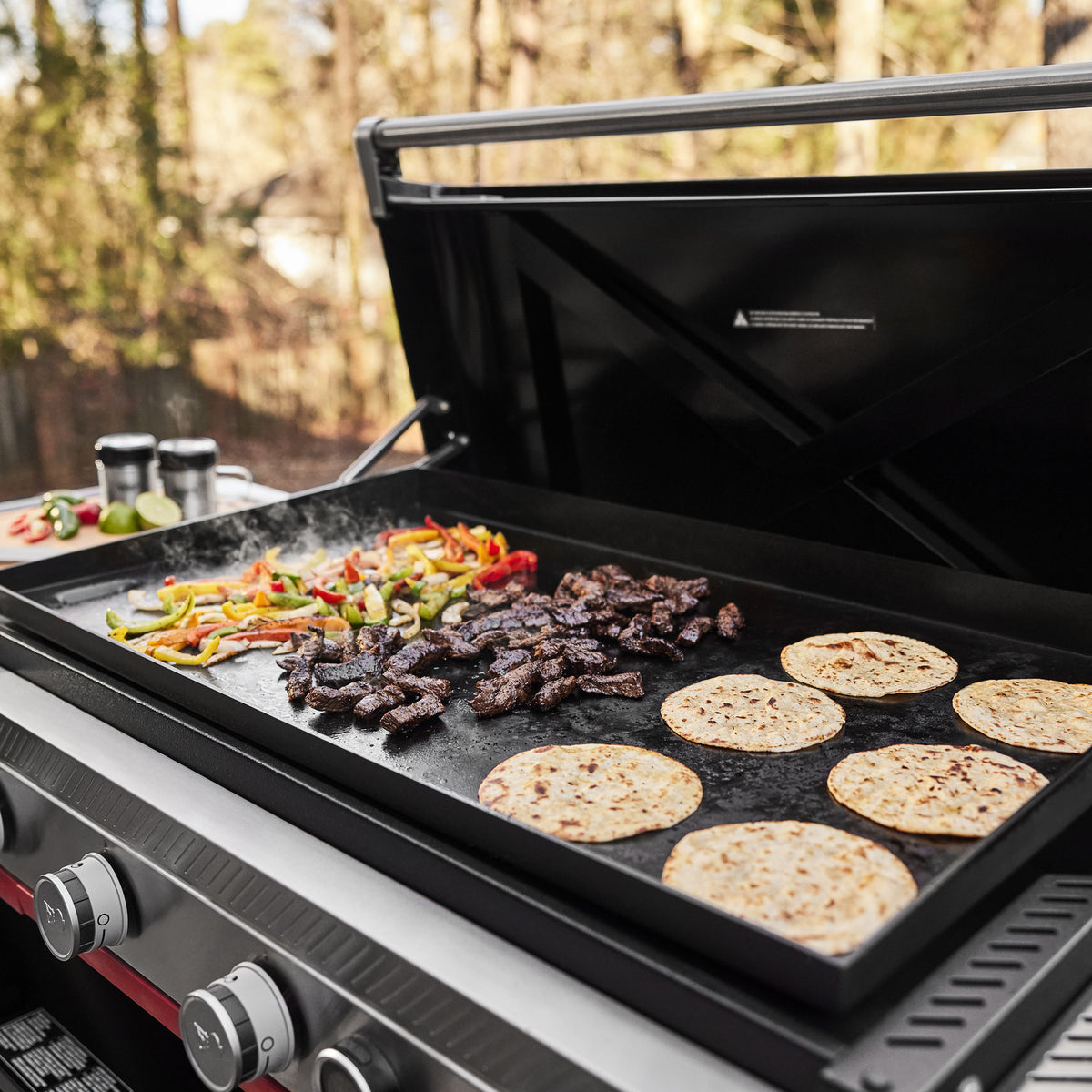 Weber Slate 36" Rust-Resistant Griddle with Flip-Up Side Table (Natural Gas) – view 2