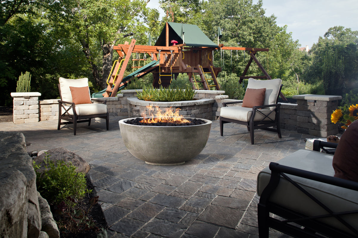 XO Appliance Fire bowl 39" Natural gas fired GFRC (XO-XOFBWL39GR) – view 5