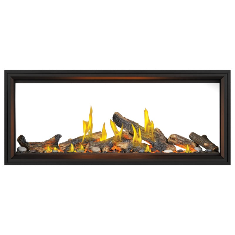 Napoleon Tall Vector with Luminous Logs 62" See Through Direct Vent Linear Gas Fireplace | TLV62LN2 - view 2