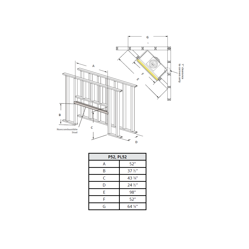 Montigo Phenom 52 Basic Direct-Vent Gas Fireplace - PL52D - view 3