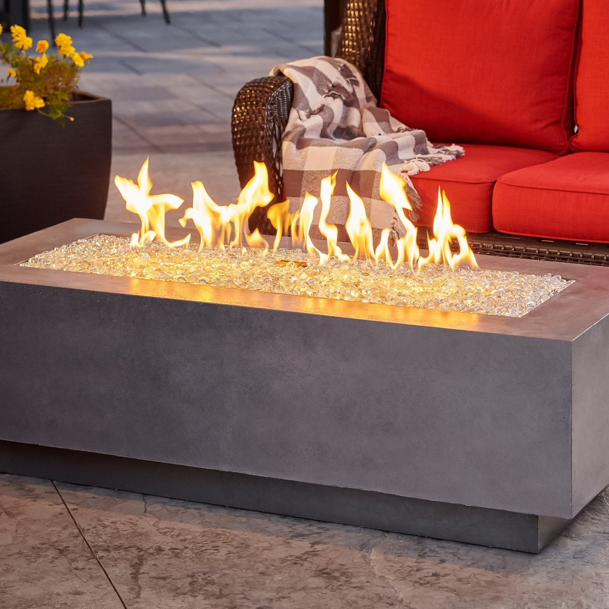 The Outdoor GreatRoom Cove Linear Gas Fire Pit Table 54"