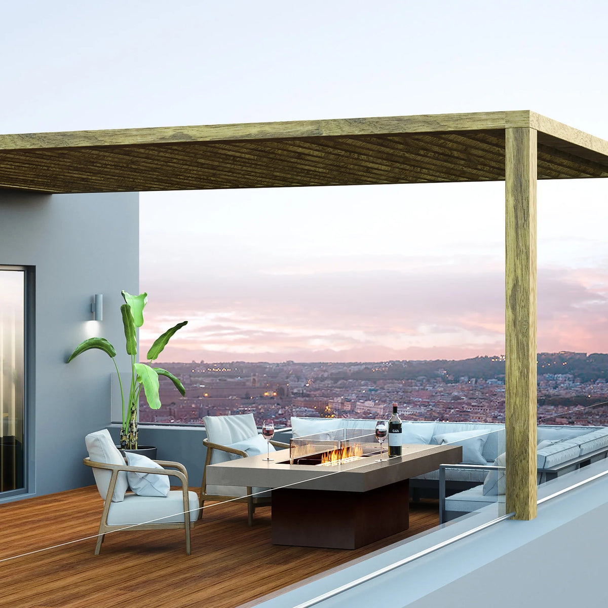 EcoSmart Fire Gin 90 Dining Height Fire Pit Table - view 2