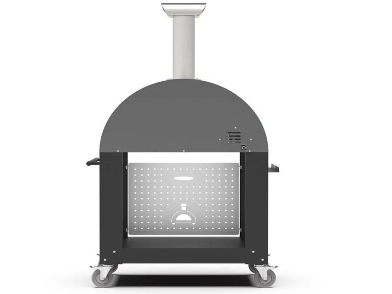 Alfa Moderno 3 Pizze 43-Inch Gas Pizza Oven on Wrinkle Black Oven Base - Anthracite Gray - view 6
