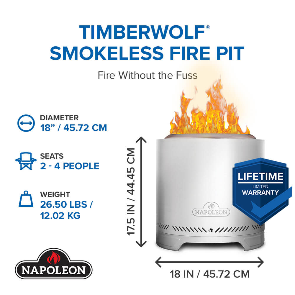 Napoleon Timberwolf Smokeless Wood Burning Fire Pit - view 7