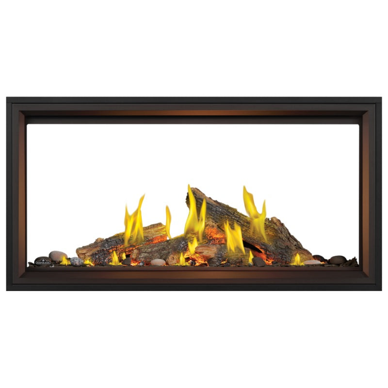 Napoleon Tall Vector with Luminous Logs 50" See Through Direct Vent Linear Gas Fireplace | TLV50LN2 - view 2
