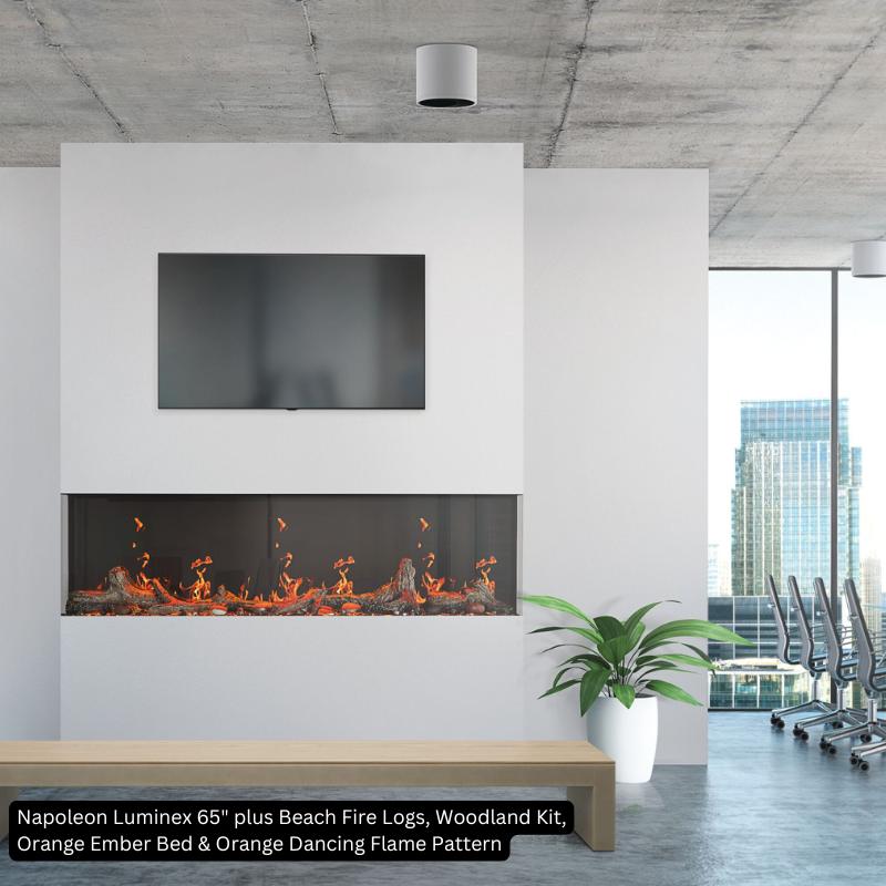 Napoleon Luminex 65" Linear Electric Fireplace | NEFL65LCD-3SV - view 5