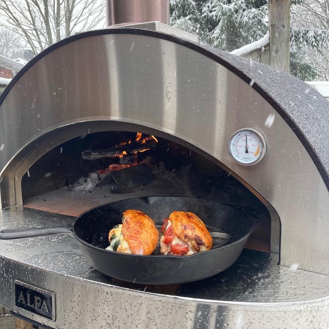 Alfa 4 Pizze Outdoor Wood-Fired Countertop Pizza Oven - Copper - view 19