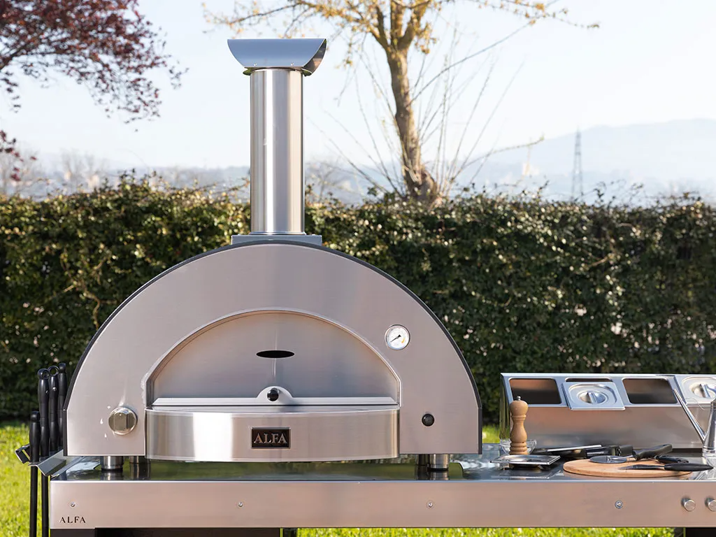 Alfa Classico 4 Pizze Gas Pizza Oven In Ardesia Grey - Countertop - FXCL-4P - view 9