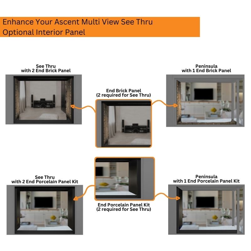 Napoleon Ascent Multi View See Thru Direct Vent Gas Fireplace | BHD4 - view 5