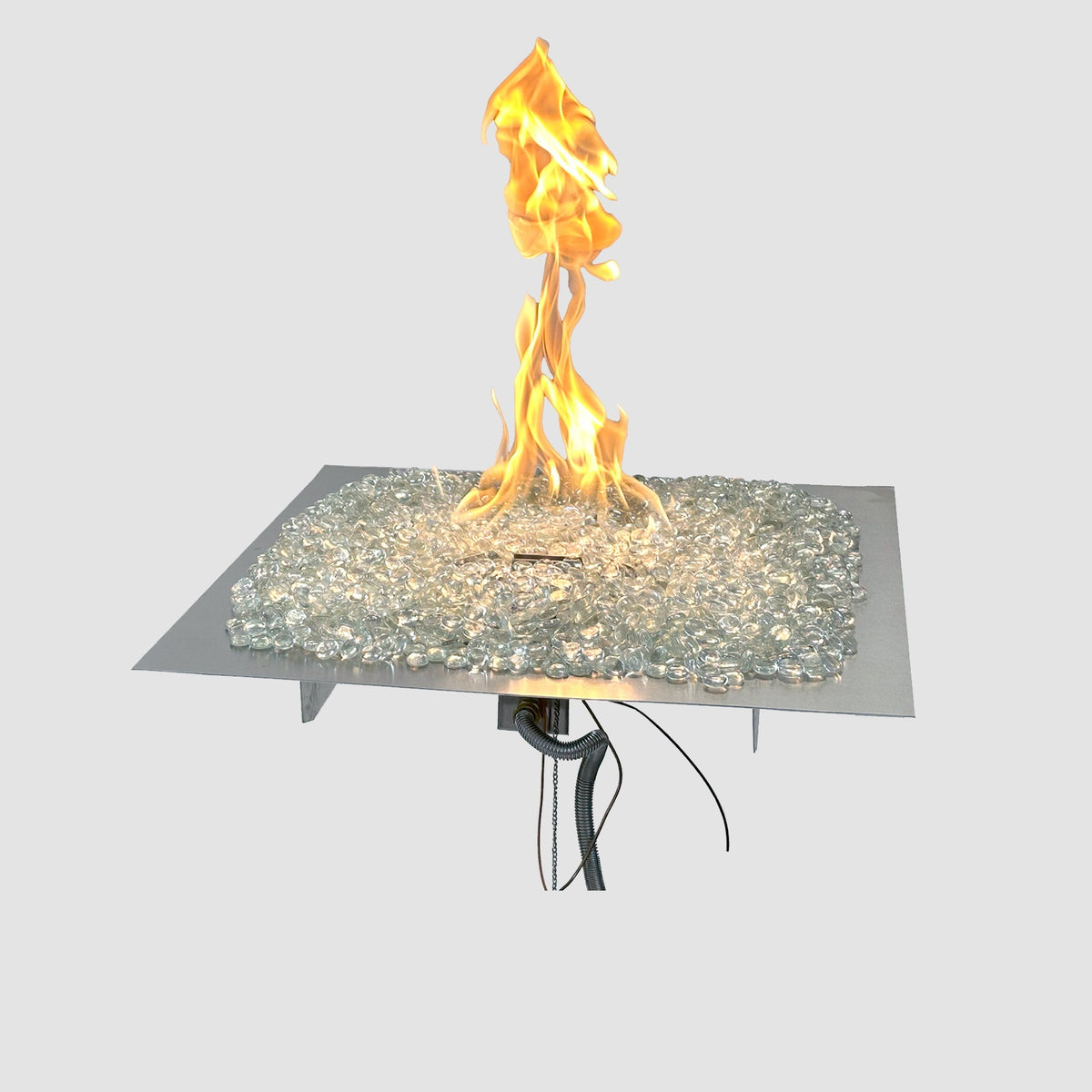 The Outdoor GreatRoom Crystal Fire Plus Square Gas Burner Insert and Plate Kit - view 3