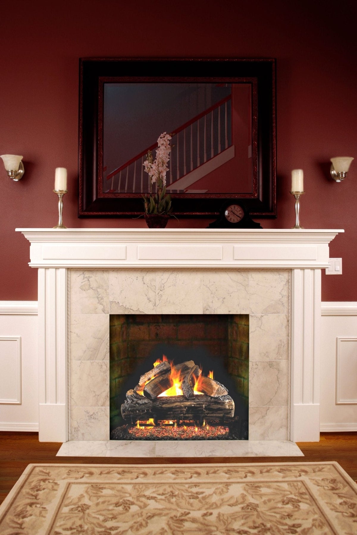 Real Fyre Charred Oak Gas Log Set with G46 ANSI Certified Burner System