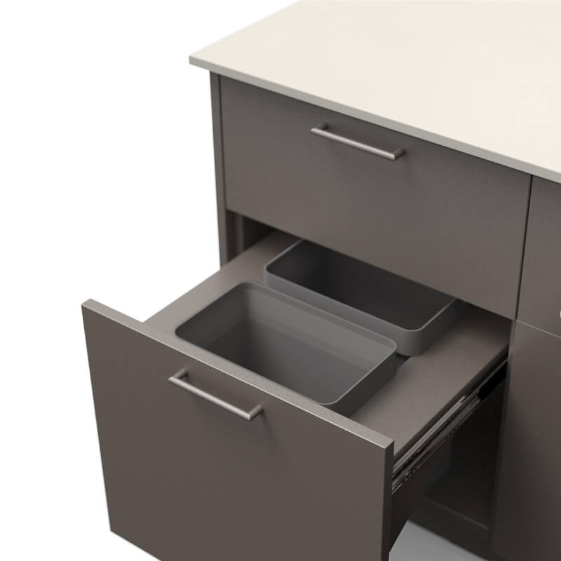 Blaze Sunrise 8-Ft Outdoor Kitchen Island w/ 32-Inch Premium LTE+ Gas Grill in Gunmetal w/ Aeris Countertop - view 5