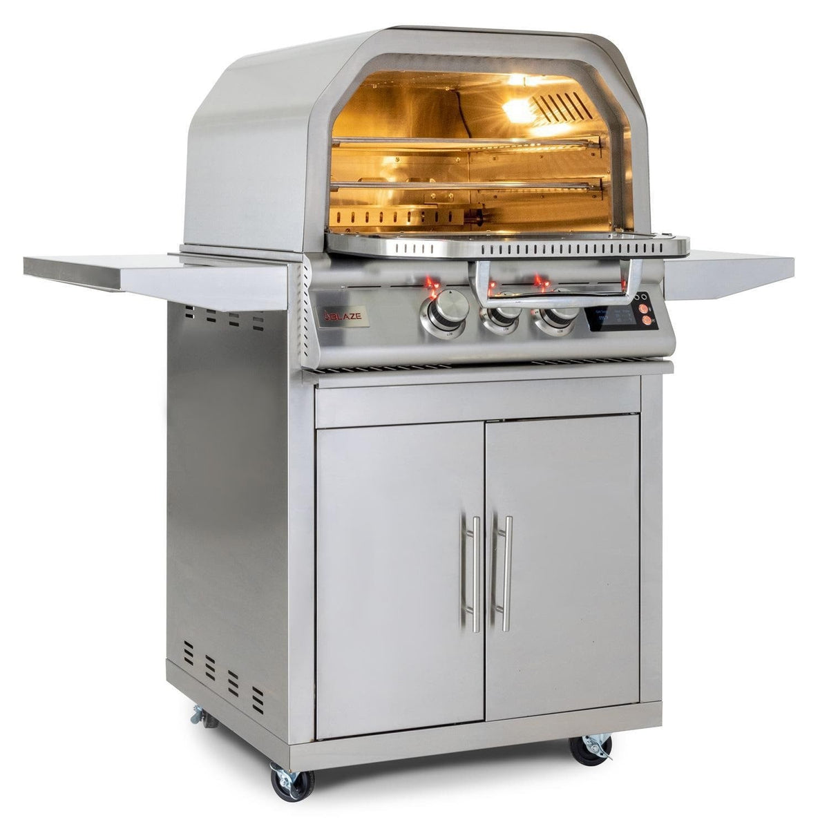 Blaze 26-Inch Freestanding Gas Outdoor Pizza Oven W/ Rotisserie & Cart - BLZ-26-PZOVN - view 6