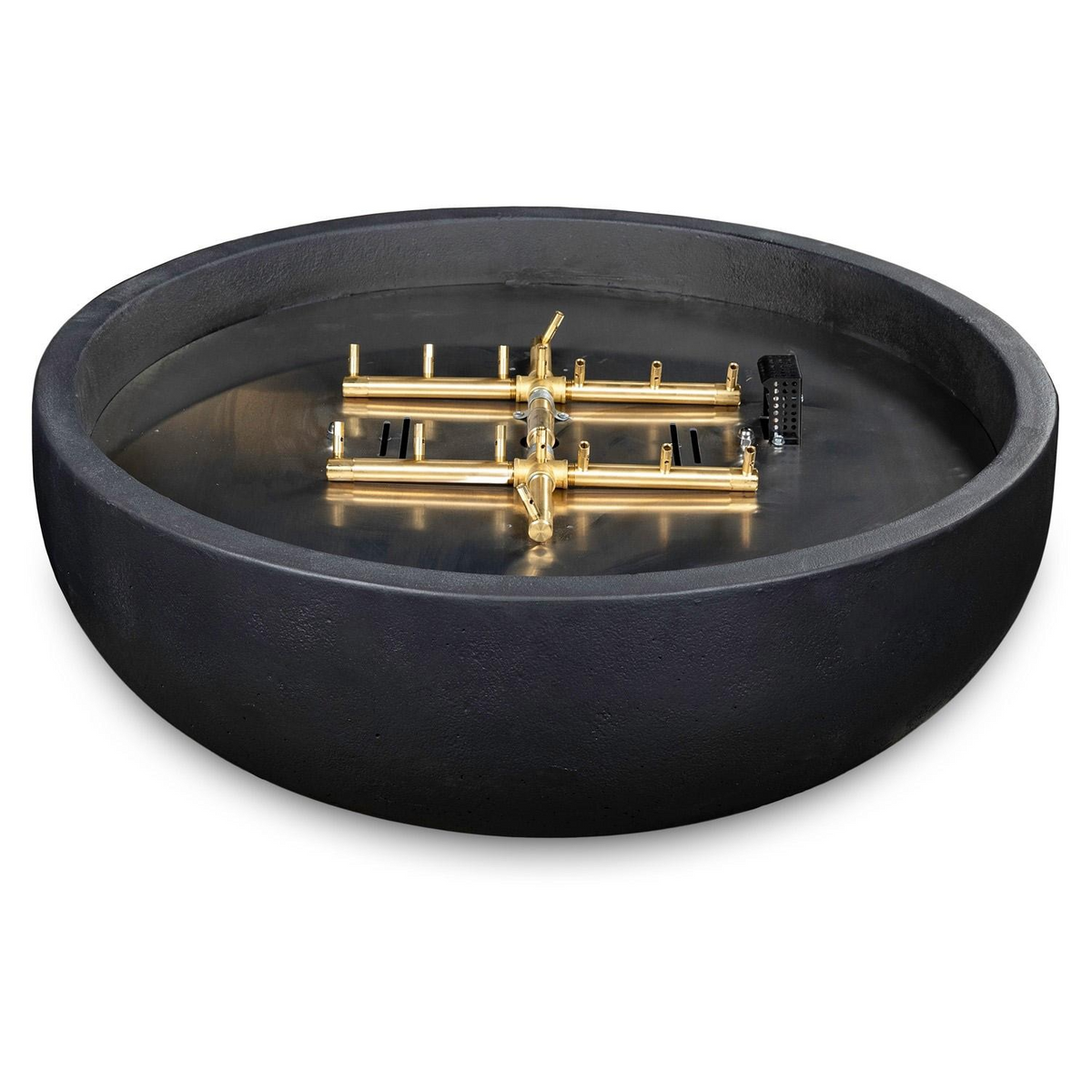 Blaze 38-Inch Round Concrete Propane or Natural Gas Fire Bowl in Phantom - view 3