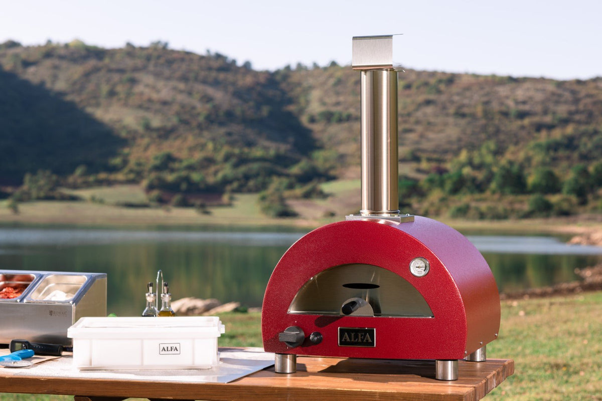 Alfa Moderno Portable Propane Gas Fired Pizza Oven - Antique Red - view 2