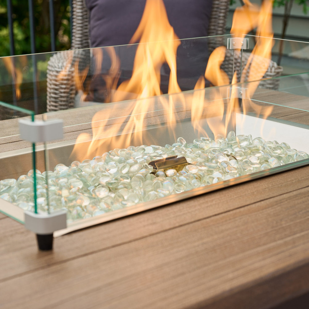 The Outdoor GreatRoom Havenwood Rectangular Gas Fire Pit Table 44" - view 22