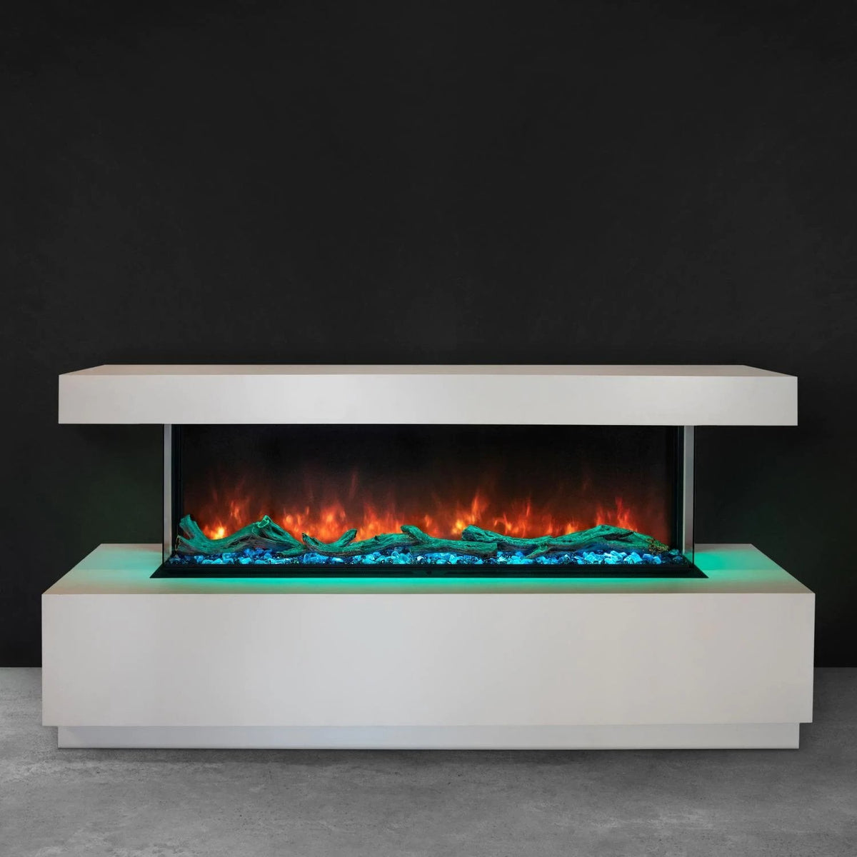 Modern Flames Landscape Pro Multi-Sided Built-In 96 Inch Electric Fireplace Linear Firebox
