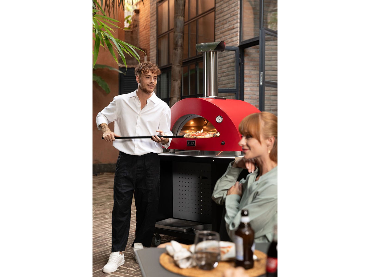 Alfa Moderno 3 Pizze 43-Inch Outdoor Gas Pizza Oven - Ruby Red - view 6