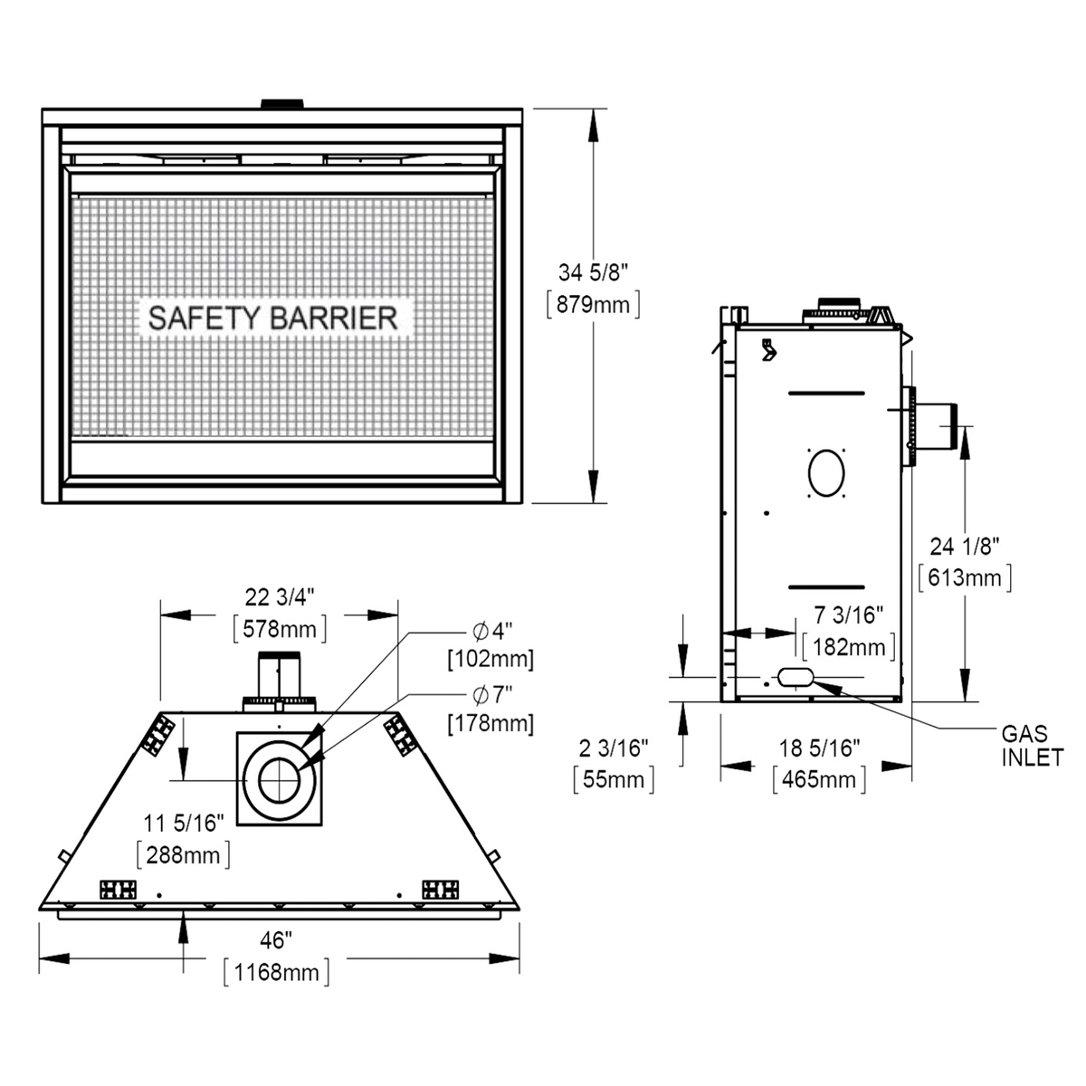 Napoleon Ascent 46 Direct Vent Gas Fireplace | B46 - view 5