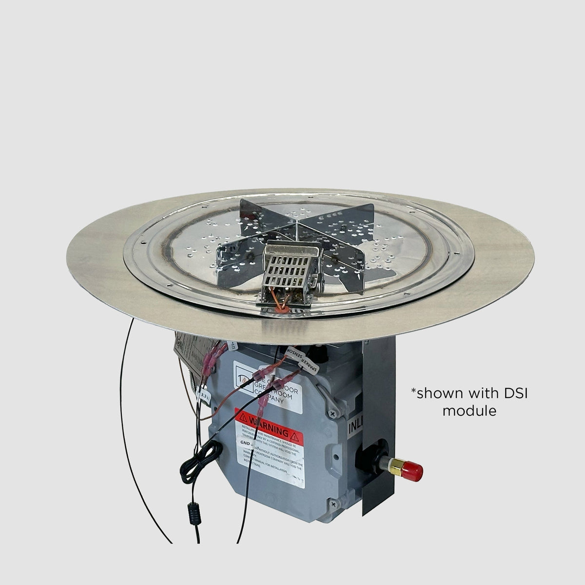 The Outdoor GreatRoom Crystal Fire Plus Round Gas Burner Insert and Plate Kit - view 5