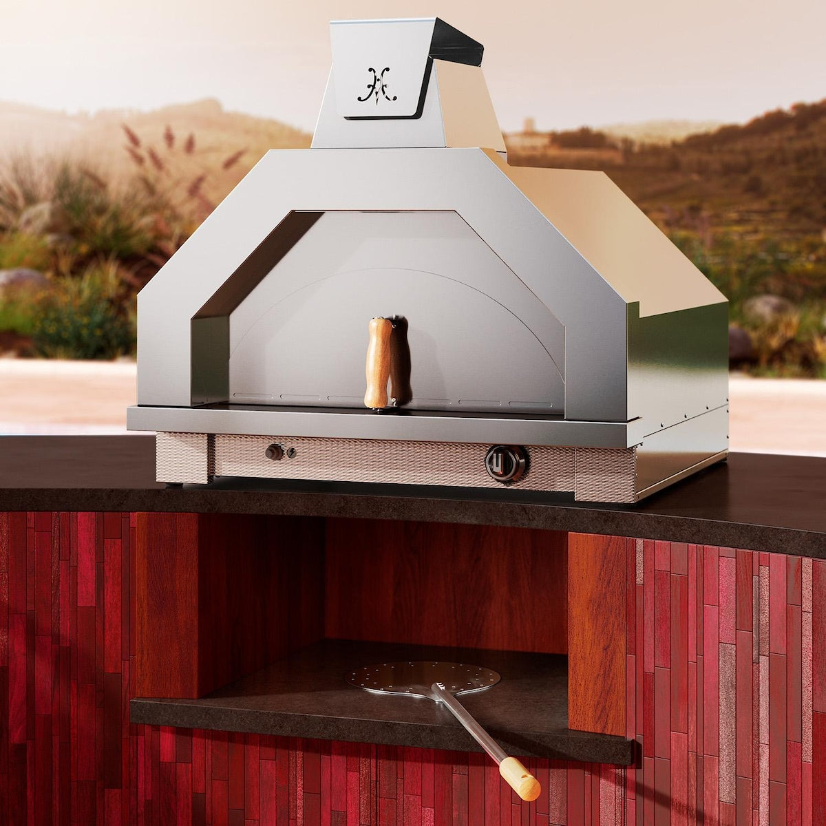 Hestan Campania Natural Gas Pizza Oven W/Light Kit - AGPO33-NG - view 2