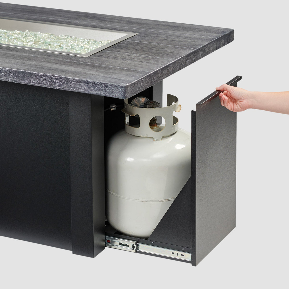 The Outdoor GreatRoom Havenwood Linear Gas Fire Pit Table 62" - view 54