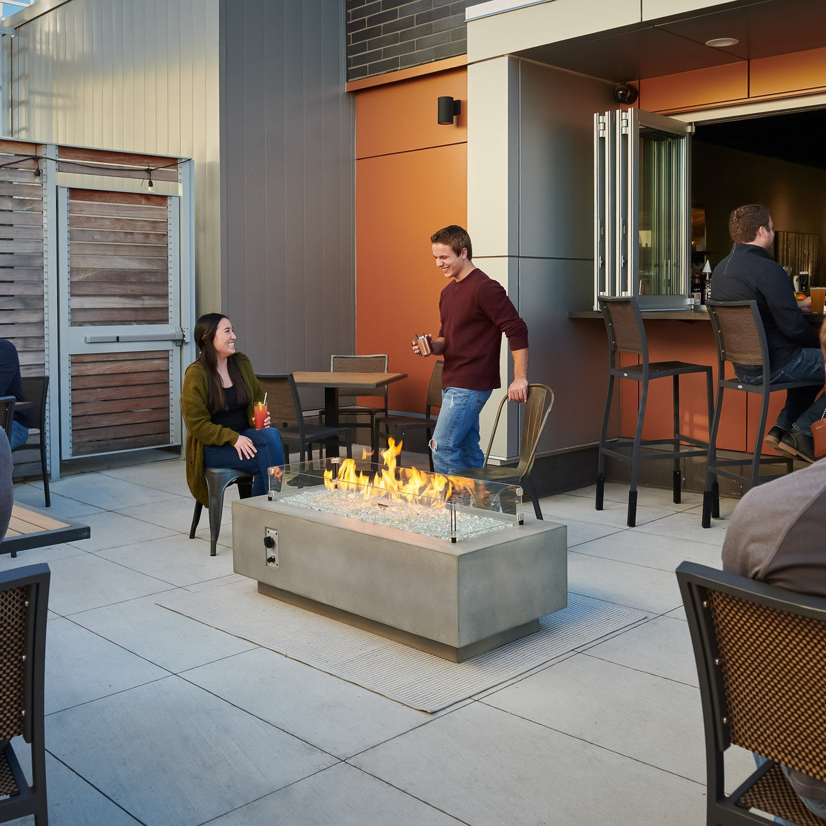 The Outdoor GreatRoom Cove Linear Gas Fire Pit Table 54" - view 12